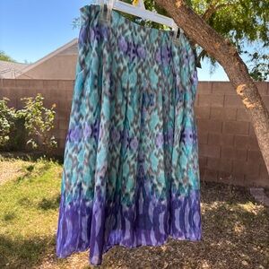 Jones Wear Blue & purple Patterned Skirt